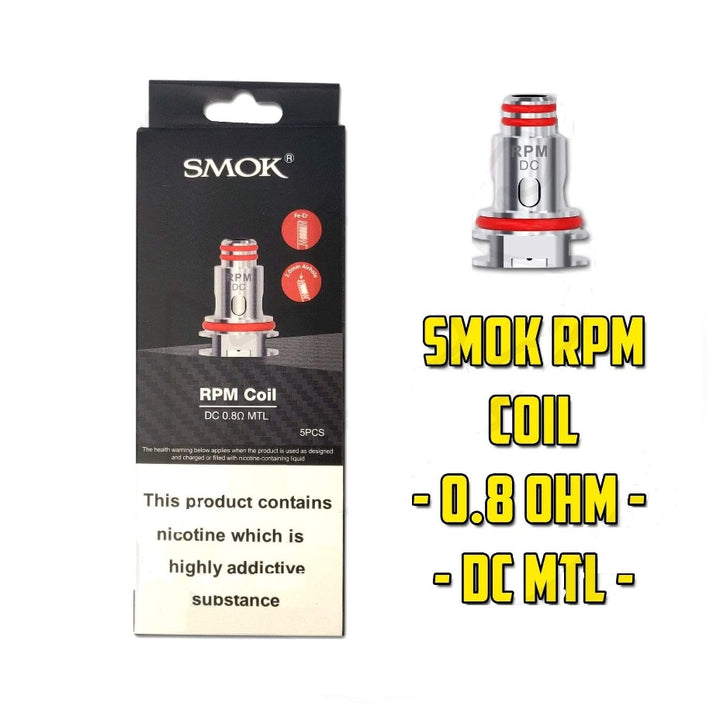 Smok Replacement Coils DC 0.8 MTL Mesh / 5/pkg Smok RPM40 Replacement Coils Smok RPM40 Replacement Coils - Yorkton Vape SuperStore & Bong Shop SK, Canada