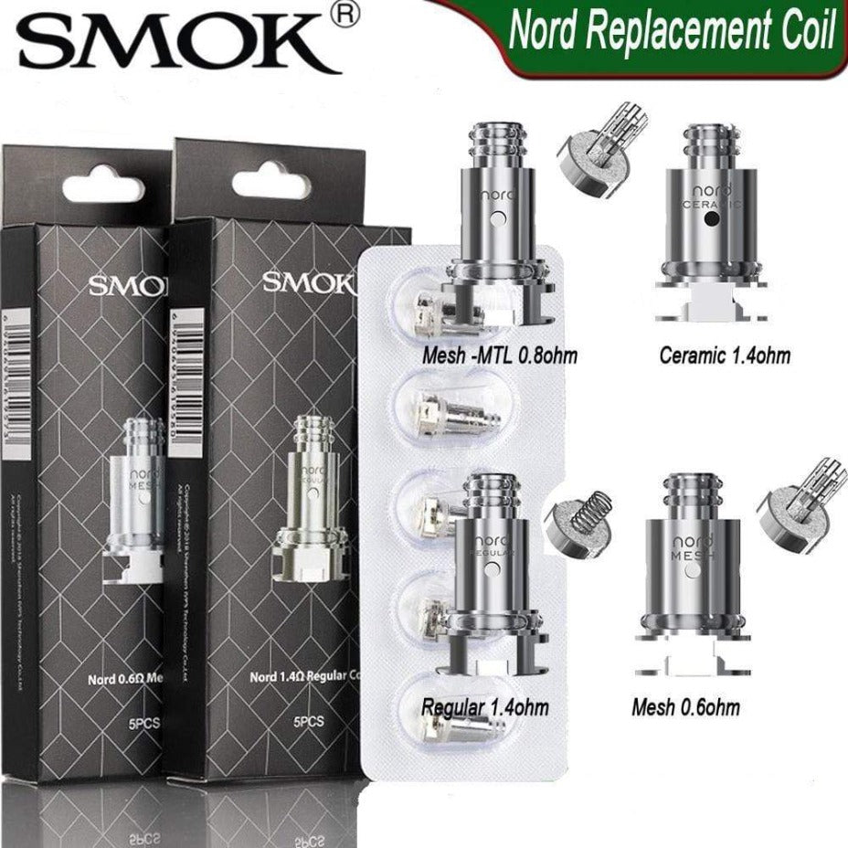 Smok Replacement Coils Smok Nord Individual Replacement Coils Smok Nord Replacement Coils - Yorkton Vape SuperStore & Bong Shop SK, Canada
