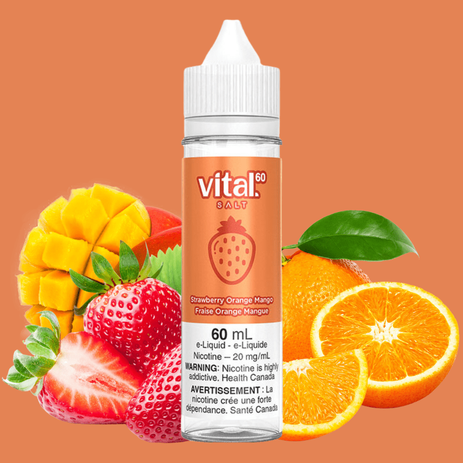 Vital E-Liquid Salt Nic 60ml / 12ml Strawberry Orange Mango by Vital 60 Salt Strawberry Orange Mango by Vital 60 Salt-Yorkton Vape SuperStore Sask