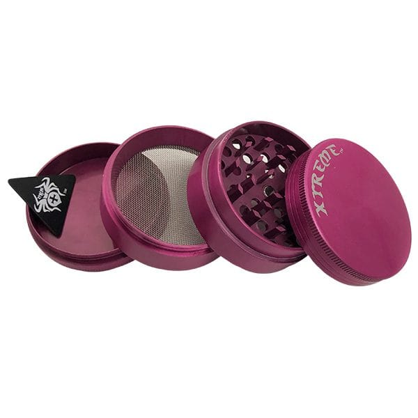 Xtreme Glass 420 Accessories 56mm / Pink Xtreme Herb Grinder 56mm 4 Piece Xtreme Her Grinder 56mm 4 Piece-Airdrie Vape SuperStore & Bong Shop AB, Canada